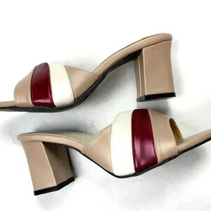 PENNE Pink Slide-On Heeled Sandals